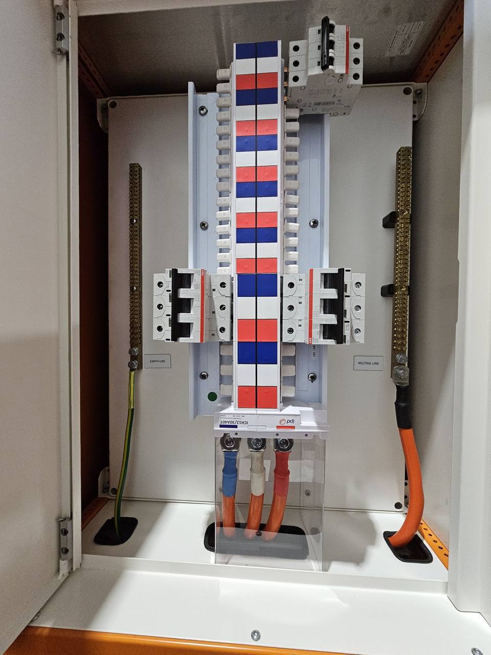Busbar chamber inside a main switchboard